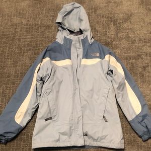 North Face Girls XL Light Blue Ski Coat